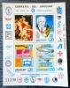 Pika nona, malarstwo, znaczki na znaczkach, mapa, samoloty - Urugwaj city czysty