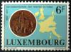 LUXEMBURG - Mapa, monety na znaczkach czysty zdjcie pogldowe