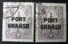 Nadruk typograficzny picioma formami na polskich znaczkach opaty 208-211 kasowany zdjcie pogldowe