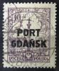 Nadruk typograficzny picioma formami na polskich znaczkach opaty 208-211 kasowany
