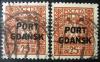 Polskie znaczki opaty 242-244 z nadrukiem typograficznym kasowany zdjcie pogldowe