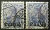 Wydanie przedrukowe Niemieckie znaczki obiegowe z nadrukiem typograficznym Danzig wykonanym w Drukarni Rzeszy w Berlinie kasowany zdjcie pogldowe