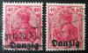 Wydanie przedrukowe Niemieckie znaczki obiegowe z nadrukiem typograficznym Danzig wykonanym w Drukarni Rzeszy w Berlinie kasowany zdjcie pogldowe