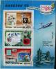 Wystawa Londyn, samoloty, statki, znaczki na znaczkach - Korea kasowane