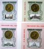 Papieże, herby, monety na znaczkach - Paragwaj z nadrukiem MUESTRA cięte czyste