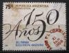 ARGENTYNA - 150 lat pierwszego znaczka Argentyny kasowany