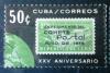 KUBA - Kosmos, znaczki na znaczkach kasowany zdjęcie poglądowe