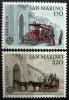 SAN MARINO - Europa CEPT, stare samochody, powozy czyste