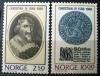 NORWEGIA - Krl Christian IV, monety na znaczkach czyste