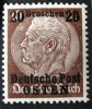 Znaczki niemieckie z 1933-1934r. z portretem Paula Hindenburga czysty ślady podlepek