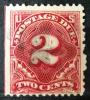USA - Cyfry 2 cent kasowany