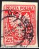 POLSKA - Orzeł na tarczy heraldycznej kasowany
