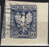 POLSKA - Orzeł na tarczy heraldycznej kasowany