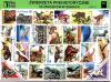 Zwierzęta prehistoryczne - 50 znaczków w seriach.