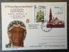 POLSKA - III wizyta Papie�a Jana Paw�a II w Polsce kartka Cp kasowana kasownikiem z obiegu + znaczek i nadruk