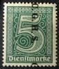 GÓRNY ŚLĄSK - Niemieckie znaczki urzędowe z nadrukiem typograficznym C.G.H.S. drukarni E. Raabego w Opolu nadruk pionowy od góry abklacz czysty