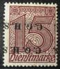 GÓRNY ŚLĄSK - Niemieckie znaczki urzędowe z nadrukiem typograficznym C.G.H.S. drukarni E. Raabego w Opolu nadruk poziomy podwójny odwrócony abklacz czysty ślady podlepek