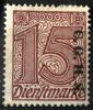 GÓRNY ŚLĄSK - Niemieckie znaczki urzędowe z nadrukiem typograficznym C.G.H.S. drukarni E. Raabego w Opolu nadruk pionowy od góry abklacz czysty ślady podlepek bez kleju
