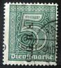 GÓRNY ŚLĄSK - Niemieckie znaczki urzędowe z nadrukiem typograficznym C.G.H.S. drukarni E. Raabego w Opolu nadruk pionowy od dołu kasowany