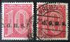 GRNY LSK - Niemieckie znaczki urzdowe z nadrukiem typograficznym C.G.H.S. drukarni E. Raabego w Opolu nadruk poziomy kasowany zdjcie pogldowe