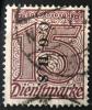 GÓRNY ŚLĄSK - Niemieckie znaczki urzędowe z nadrukiem typograficznym C.G.H.S. drukarni E. Raabego w Opolu nadruk pionowy od góry kasowany