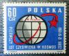 Pierwszy lot czowieka w kosmos bd B1 w dolnej czci rysunku globu ziemskiego plamka w ksztacie litery L czysty