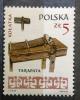 Polskie ludowe instrumenty muzyczne bd B4 uszkodzona korona lewego drzewa czysty