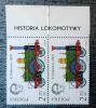 Historia lokomotywy z grnym napisem z arkusza napis zgity czyste