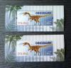 Dinozaury dwa bloki nowodruki ci�ty i z�bkowany czyste zdj�cie pogl�dowe