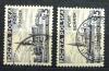 Polskie znaczki opłaty 294, 296, 284 II (rys 28,6 x 22,2 mm) z nadrukiem typograficznym kasowany zdjęcie poglądowe