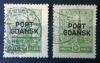 Nadruk typograficzny pięcioma formami na polskich znaczkach opłaty 208-211 gwarancja Schmutz kasowany zdjęcie poglądowe