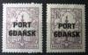 Nadruk typograficzny pięcioma formami na polskich znaczkach opłaty 208-211 czysty ślady podlepek bez kleju zdjęcie poglądowe